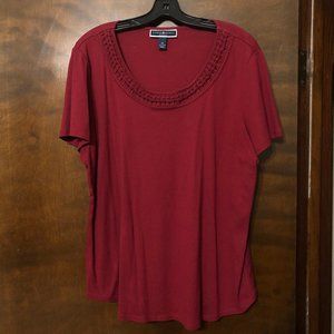Karin Scott - Short Sleeve Knit Top